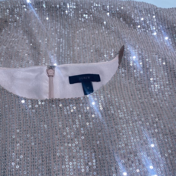 J. Crew Cap Sleeve Tan Blush Sequin Dress - Picture 3 of 10